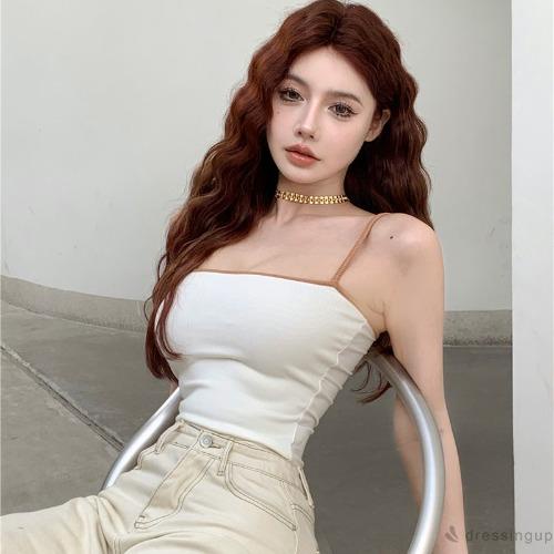 Áo Hai Dây Màu Sắc Tương Phản Thời Trang Mùa Hè Cho Nữ