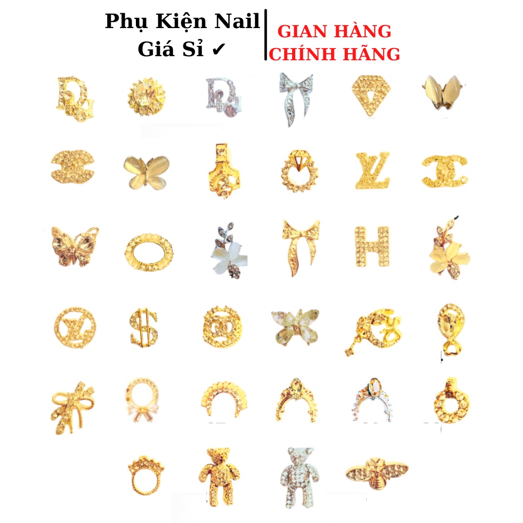 Charm nail gắn móng , charm trang trí móng cao cấp 1-20