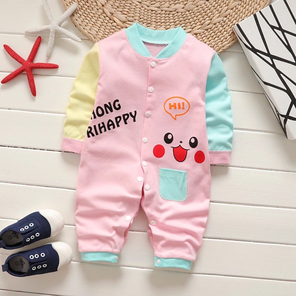 Body dài tay, bodysuit liền thân cotton cao cấp cho bé sơ sinh 3-14kg hàng nhập khẩu