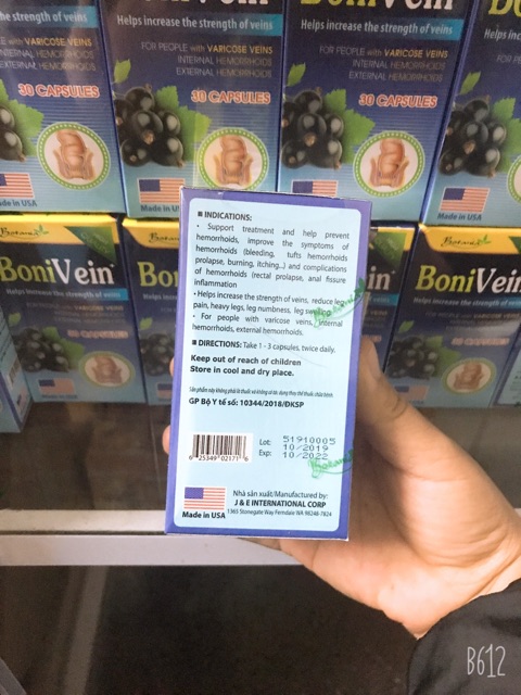 ✅[CHÍNH HÃNG] BoniVein-Hỗ Trợ Điều Trị Suy Giãn Tĩnh Mạch Và Trĩ < Mua 6 tặng 1 bằng tem tích điểm của BoniVein) | BigBuy360 - bigbuy360.vn