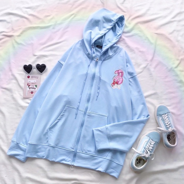 Áo Hoodie Zip WONDER LANDS Tay Dài Ảnh Thật