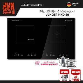 Bếp đôi điện từ hồng ngoại junger nkd-20 | công suất 4200w | mặt kính ceramic | bảo hành 3 năm