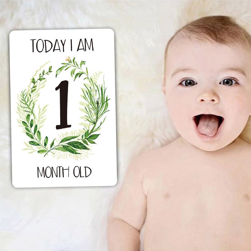 Bộ 24 Tấm Thẻ Đánh Dấu Cột Mốc Phát Triển Theo Tháng / Ảnh Cho Bé Sơ Sinh