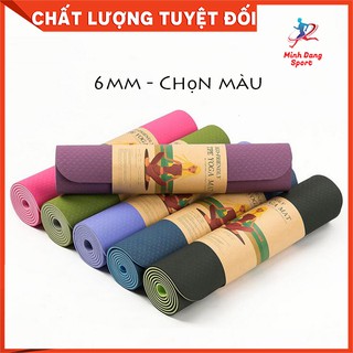 THẢM TẬP YOGA TPE CAO CẤP 2 LỚP 6MM - Chọn Màu