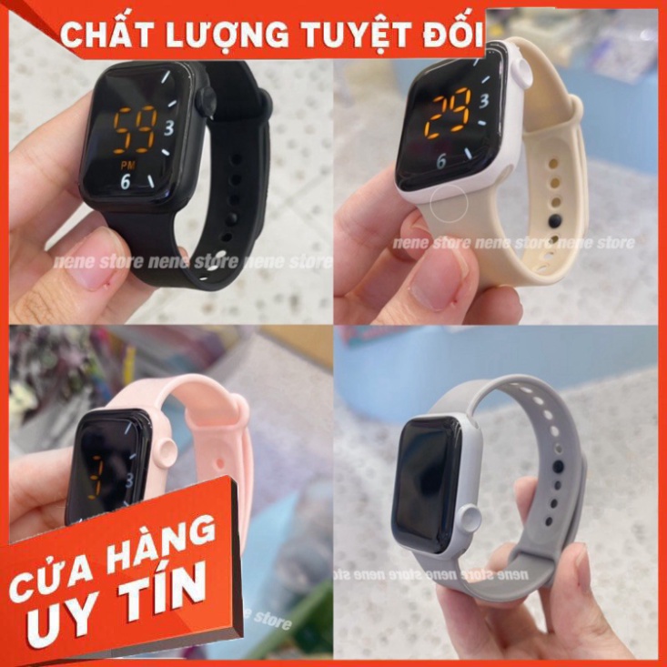 Đồng hồ nam nữ PM dây nhựa CẢM ỨNG kiểu dáng dễ thương nhiều màu - Hàng nhập khẩu