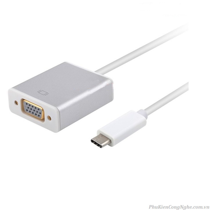 Cáp USB Type C to VGA cho Macbook chuẩn USB3.1 Type-C