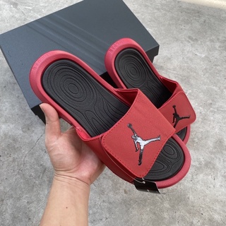 Dép jordan 1 đỏ nam (hình thật)
