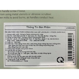 NỒI LOCK ĐÁ 7 LỚP STONE PHI 24cm LOCK & LOCK LCA6242D THÀNH THẤP