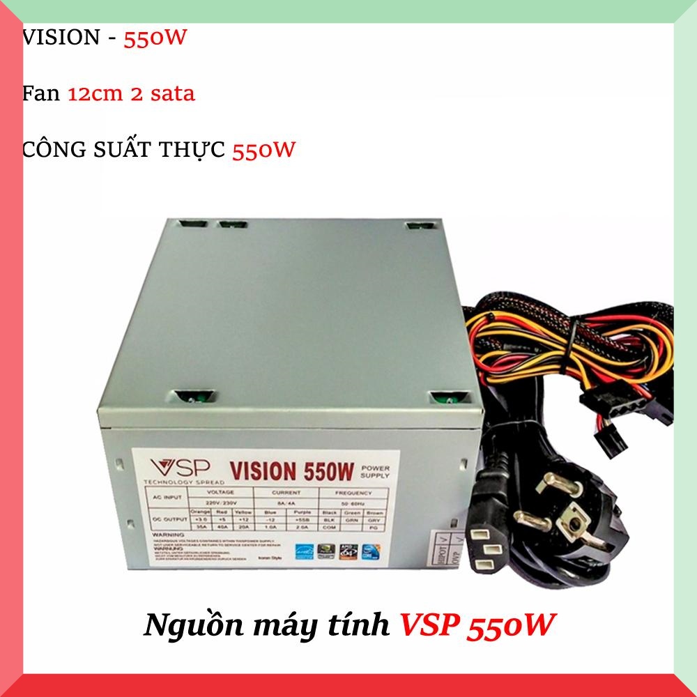 Nguồn Máy Tính VSP ATX Công Suất Thực 550W Mới Chính Hãng