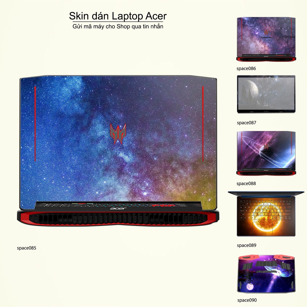 Skin dán Laptop Acer in hình không gian _nhiều mẫu 15 (inbox mã máy cho Shop)