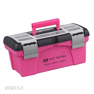 MultiFunctional Storage Case Toolbox Plastic Storage Organizer Toolbox Pink Box