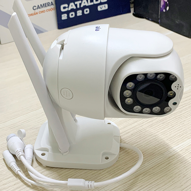 Camera IP Wifi FF-C6W FullHD 1080P Ngoài trời Cloud Eye 8 LED hồng ngoại 4 LED sáng (Trắng) Bảo hàn