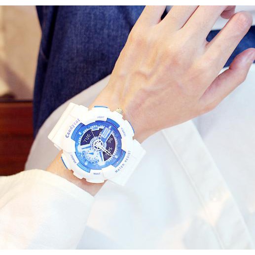 ĐỒNG HỒ THỂ THAO NAM NỮ SHINUU CANDYCAT CHẠY KIM D367 GIẢ ĐIỆN TỬ DÂY CAO SU CỰC ĐẸP | BigBuy360 - bigbuy360.vn