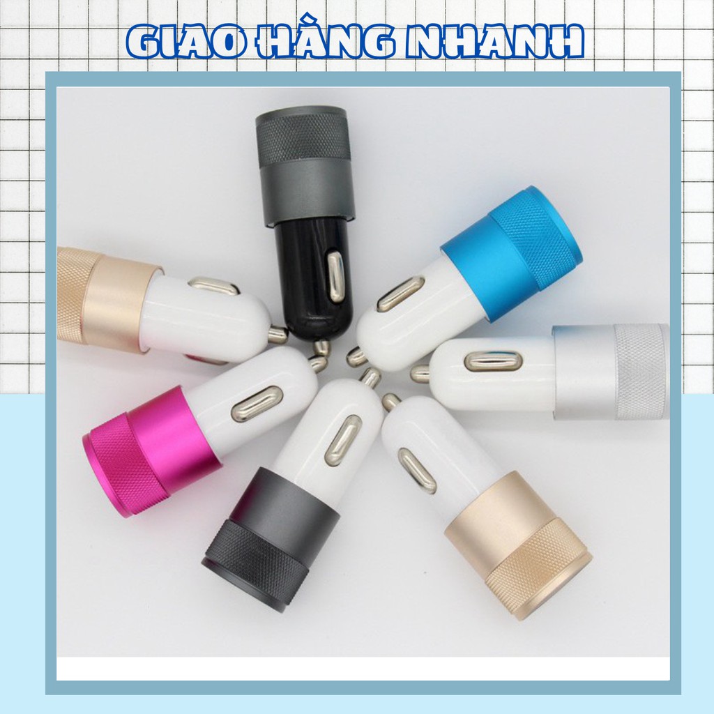 [❌GIÁ HỦY DIỆT⛔] Tẩu Sạc Nhanh 2 Cổng Usb Dc 2.1a Cho Xe Ô Tô 88154