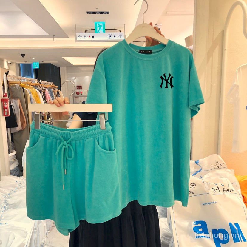 Bộ Đồ Thể Thao Hai Món Tay Ngắn Dáng Rộng Phong Cách Hàn Quốc Thời Trang Mùa Hè Cho Nữ Sr-Studio Dongguk2021 | BigBuy360 - bigbuy360.vn