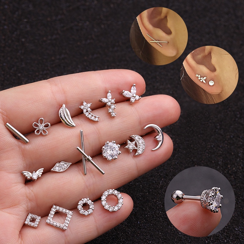 Khuyên xỏ tai ZHOUYANG thiết kế nhiều kiểu dáng thời trang
