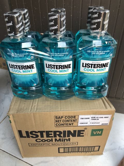Nước Xúc Miệng Hương Bạc Hà Listerine Cool Mint (750ml) Thái Lan