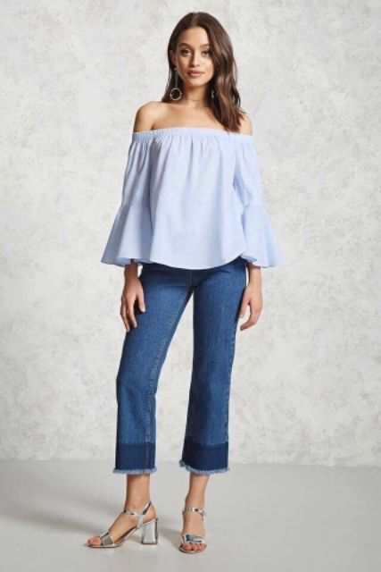 Áo trễ vai tay lỡ dư xịn