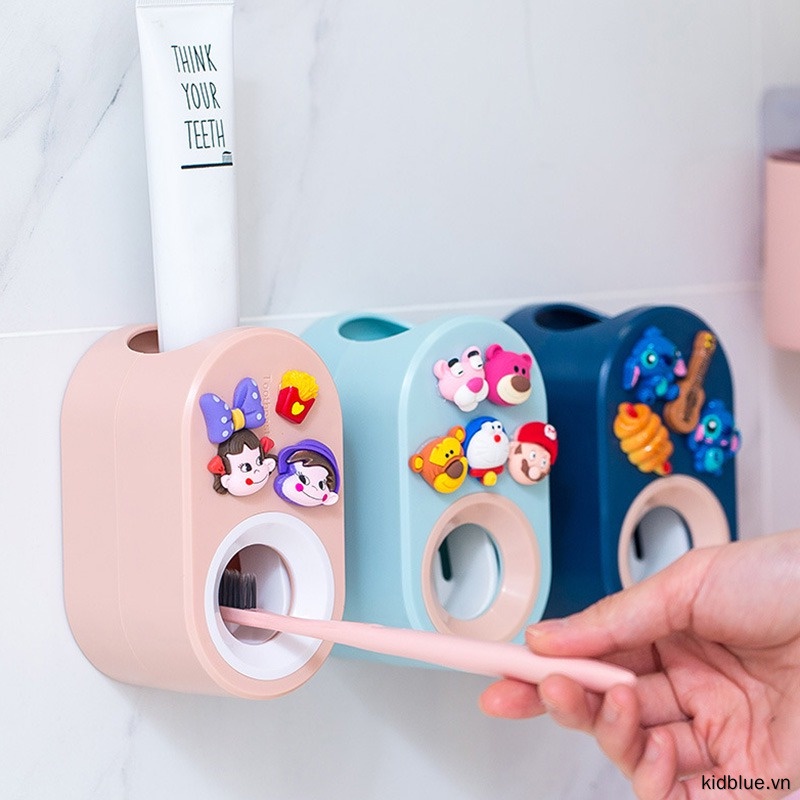Dụng Cụ Nặn Kem Đánh Răng Tự Động Gắn Tường Hình Hoạt Hình Dễ Thương Cho Phòng Tắm