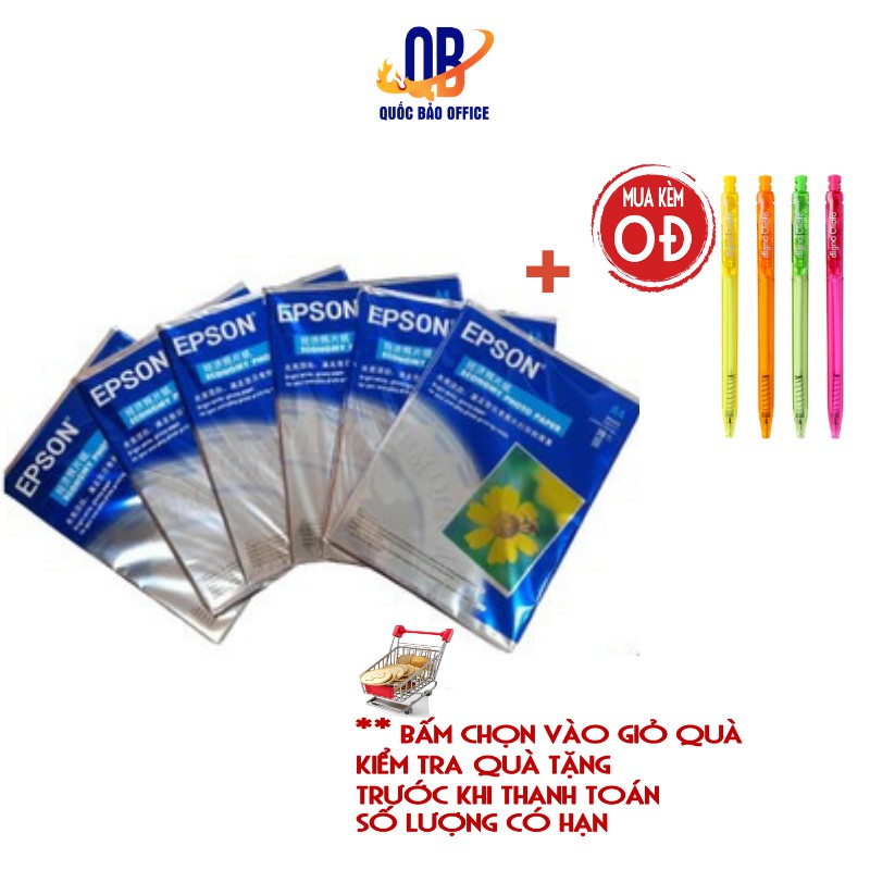 Giấy in ảnh A4 EPSON Hoa Cúc - Định Lượng 200Gsm - Giấy bóng 1 mặt - 20 tờ/ 1ream