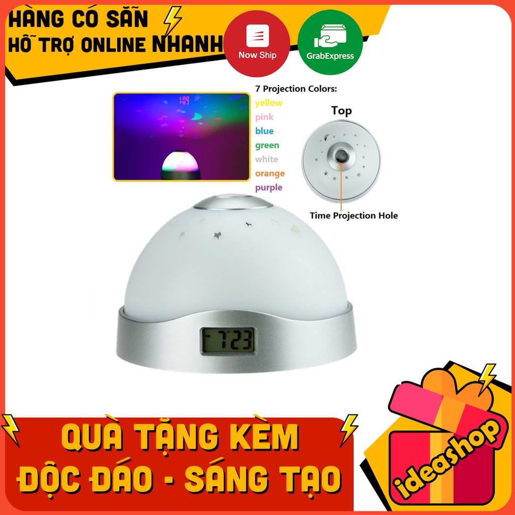 ĐỒNG HỒ ĐỔI MÀU - CHIẾU THỜI GIAN (LED COLOR CHANGE MAGIC PROJECTION PROJECTOR ALARM CLOCK) QUÀ TẶNG, SINH NHẬT, TRANG T