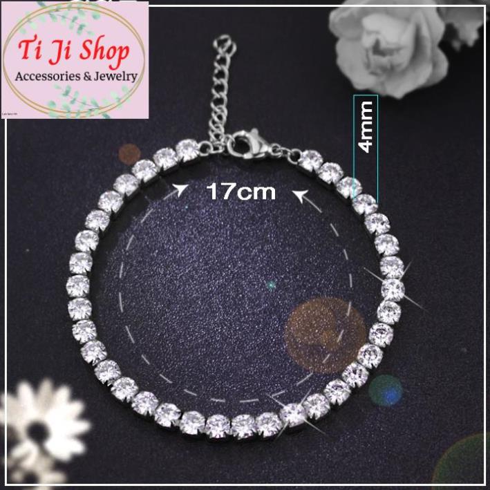 LẮC TAY NỮ INOX ĐÍNH ĐÁ - siêu đẹp,