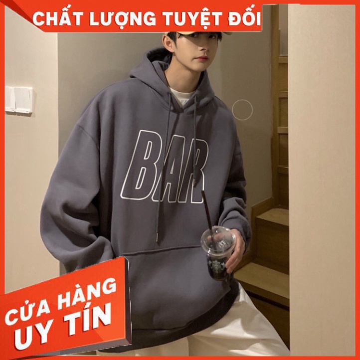 ÁO HOODIES NỈ BÔNG SIÊU DÀY IN HÌNH BAR PHONG CÁCH HÀN QUỐC NAM NỮ MẶC ĐỀU ĐẸP - Hàng nhập khẩu