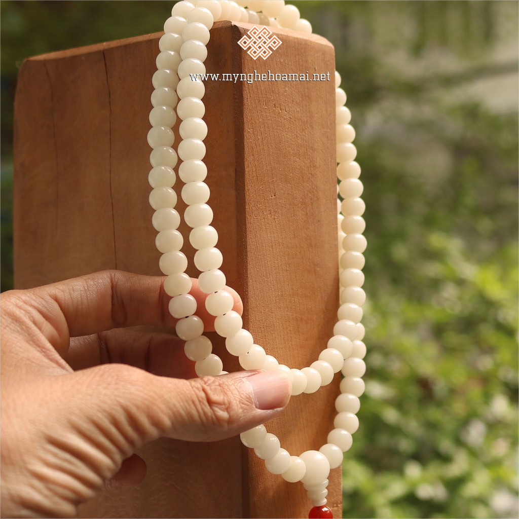 Chuỗi niệm Phật 108 hạt Bạch ngọc bồ đề 8ly, 10ly
