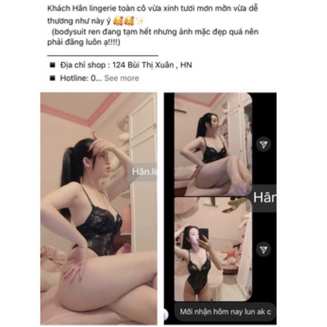 Áo bodysuit ren không gọng đệm màu Đen-Trắng ( Ảnh thật - có Hoả Tốc) | BigBuy360 - bigbuy360.vn