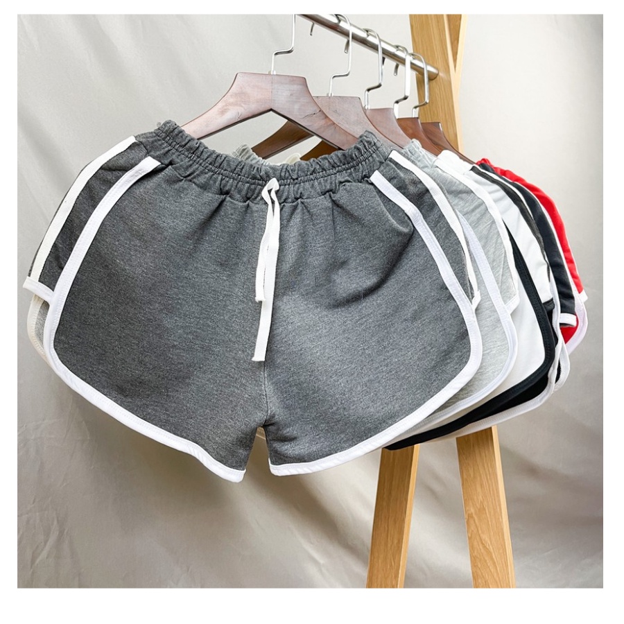 Quần Short Viền Đùi  thể thao dáng ngắn năng động trẻ trung màu đen Ulzzang hot | BigBuy360 - bigbuy360.vn