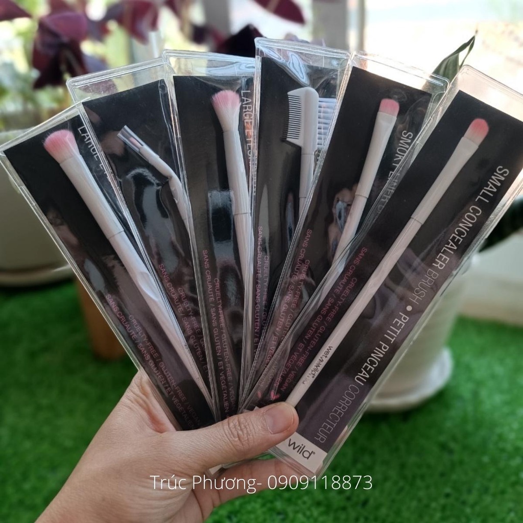 Combo 3 - Bộ 5 cọ trang điểm WET N WILD dùng trang điểm mắt, chân mày, liner, che khuyết điểm