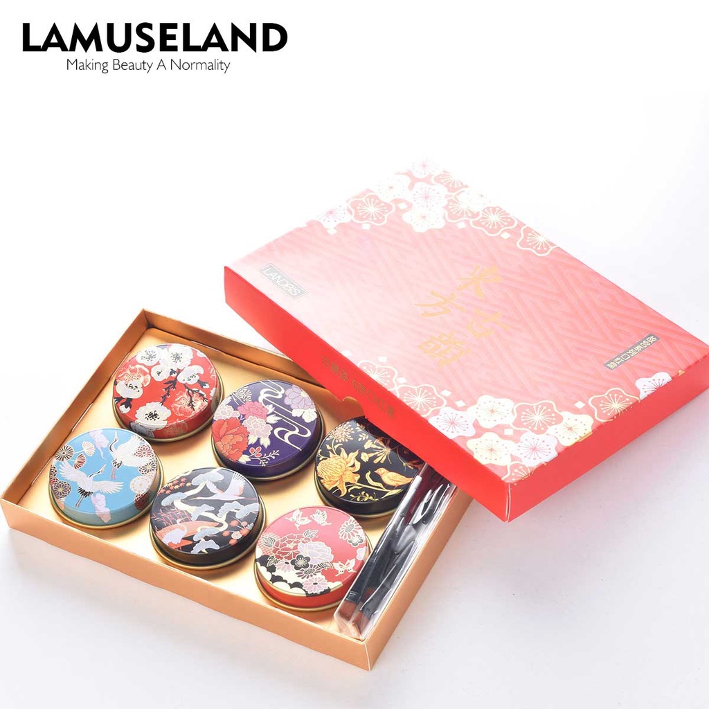 Set 6 hũ son môi tròn 140g LAMUSELAND phong cách Trung Hoa độc đáo | BigBuy360 - bigbuy360.vn