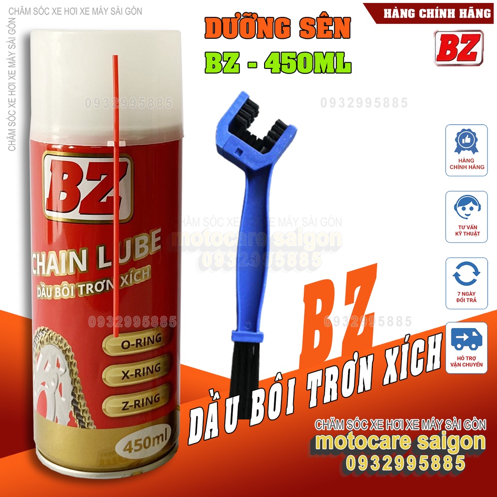 Chai Xịt Dưỡng Sên BZ CHAIN LUBE 450ml