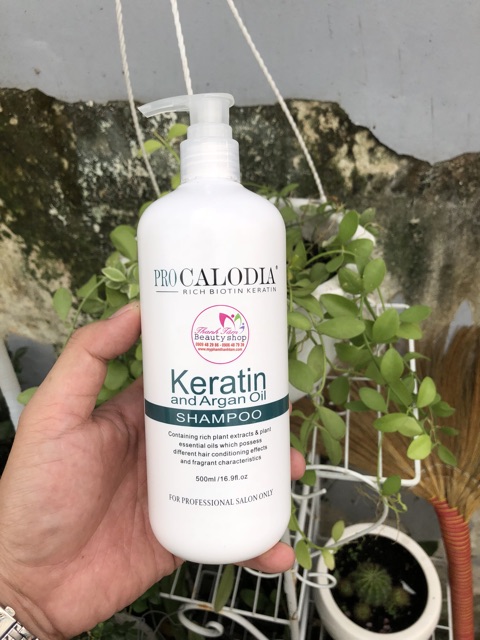 Dầu gội phục hồi tóc hư tổn Keratin Calodia Shampoo 500ml
