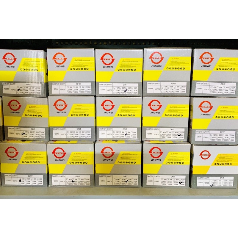 Giấy nhám tròn 125mm 100 tờ nỉ dán đế lông từ P40-P320 hàng tốt