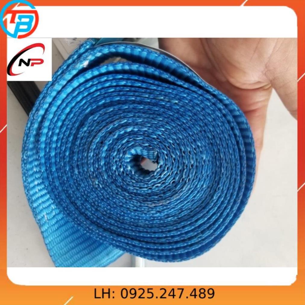 Dây chằng hàng tăng đơ bản 50mm 4 Mét tải trọng 4000kg (4 Tấn) màu xanh(hàng hiếm) KIMKHINHATPHAT