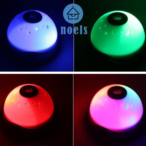 (Ready-Noel)Starry Digital Magic LED Projection Alarm Clock Night Light Color Changing