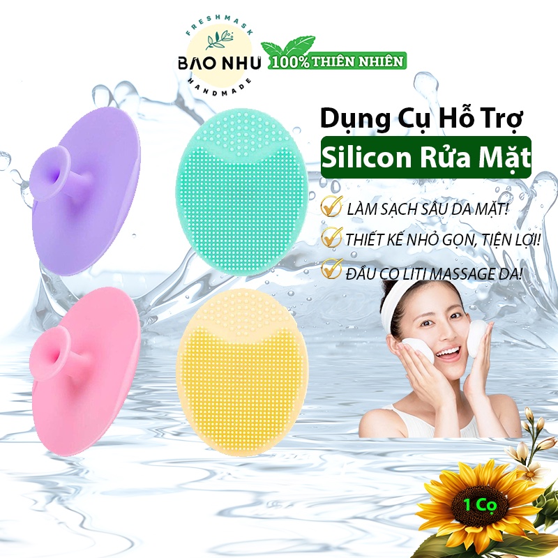 Miếng Cọ Silicon Làm Sạch Da Mặt, Giảm Mụn Đầu Đen