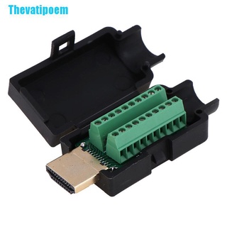 Đầu kết nối hdmi male 19p không hàn kèm nắp đậy ốp