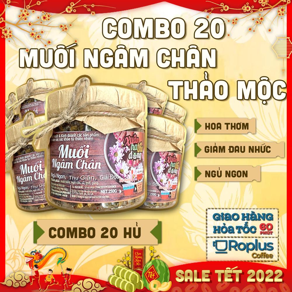 Combo 20 muối ngâm chân thảo mộc, hoa thơm Đà Lạt 1893 dùng cho gia đình, spa