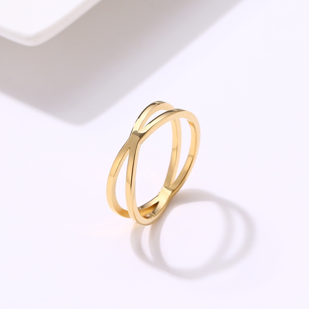 Nhẫn Hình Thánh Giá Bằng Thép Không Gỉ Phong Cách Bohemian Cổ Điển