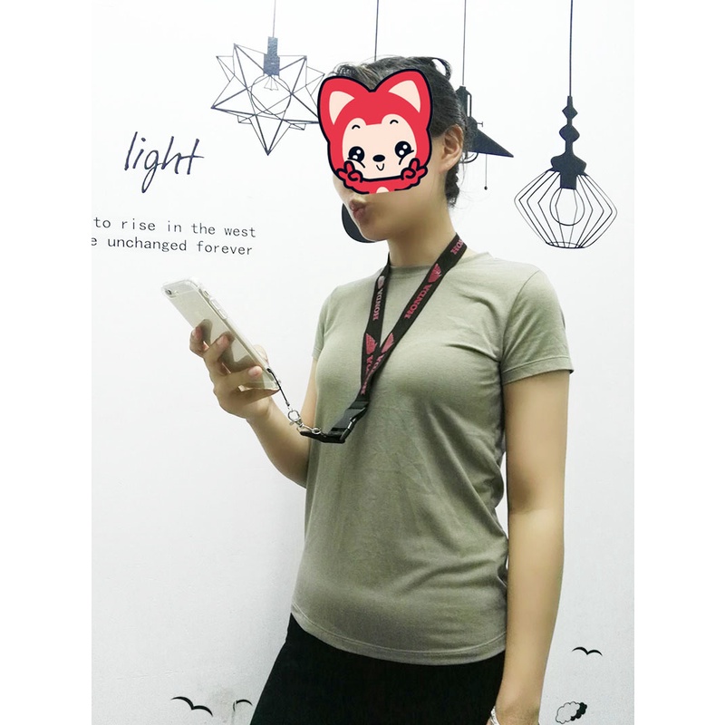 Ốp Điện Thoại Kèm Ngăn Đựng Thẻ Và Dây Đeo Cổ In Logo Xe Hơi Cho Honda