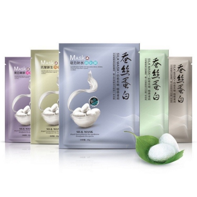 Mặt Nạ Giấy Dưỡng Da Mụn Cấp Ẩm Tơ Tằm SILK MASK BIOAQUA - HOMIKA - MN02