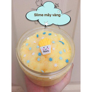 Slime Mây Vàng Y Hình Hũ Mỹ 100ml - Tặng Kèm Charm Siêu Cute và 1 Bịch Borax