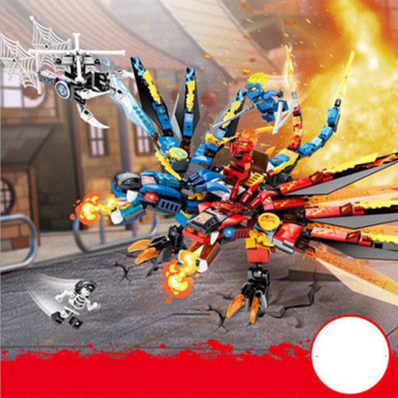 Lego NinjaGo - Đồ Chơi Lego Minecraft Lắp Ghép Ninja Rồng 2 Đầu - 426+ Chi Tiết