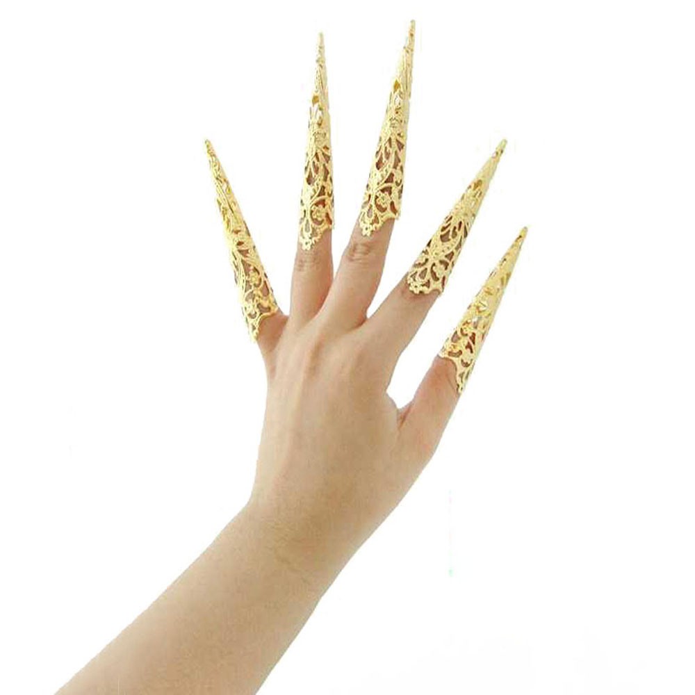 Set 5 vuốt đeo móng tay phong cách cổ điển độc đáo