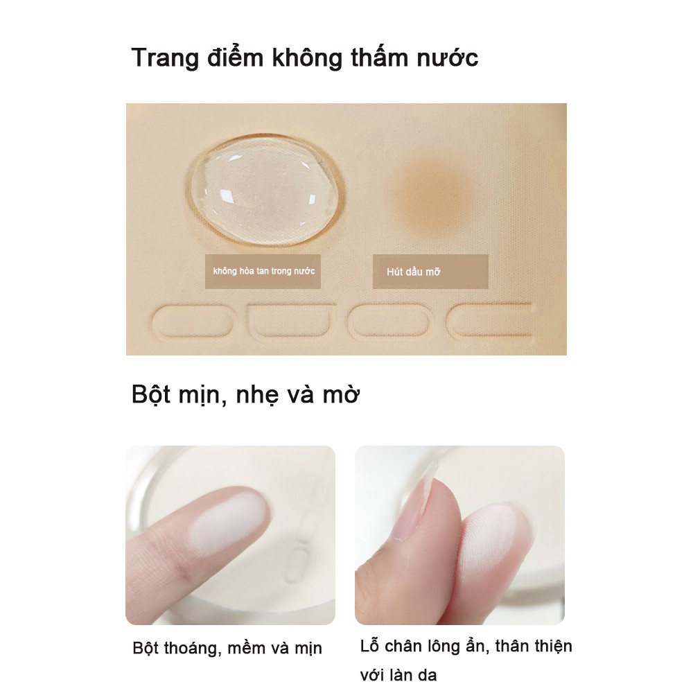 UODO Phấn phủ dạng nén kiểm soát dầu lâu trôi không thấm nước trang điểm tự nhiên 8.5g