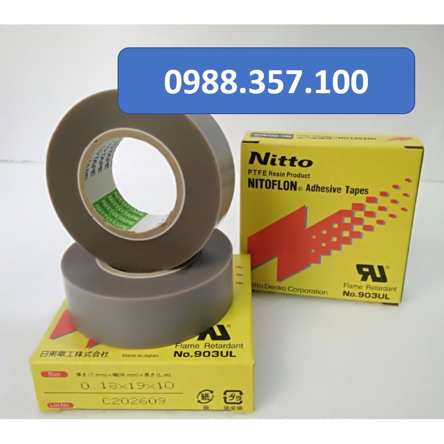 Băng dính nhiệt Nitto 903 UL kích thước 0,18mm x 19mm x 10m