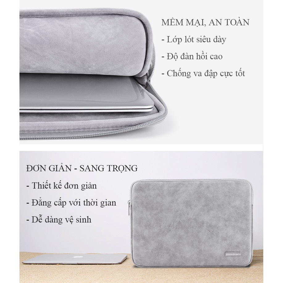 Túi chống sốc GUBAG dành cho surface 3,4,5,6 cao cấp, Macbook 13 inch, 15 inch, 16 inch, chính hãng CanvasArtisan