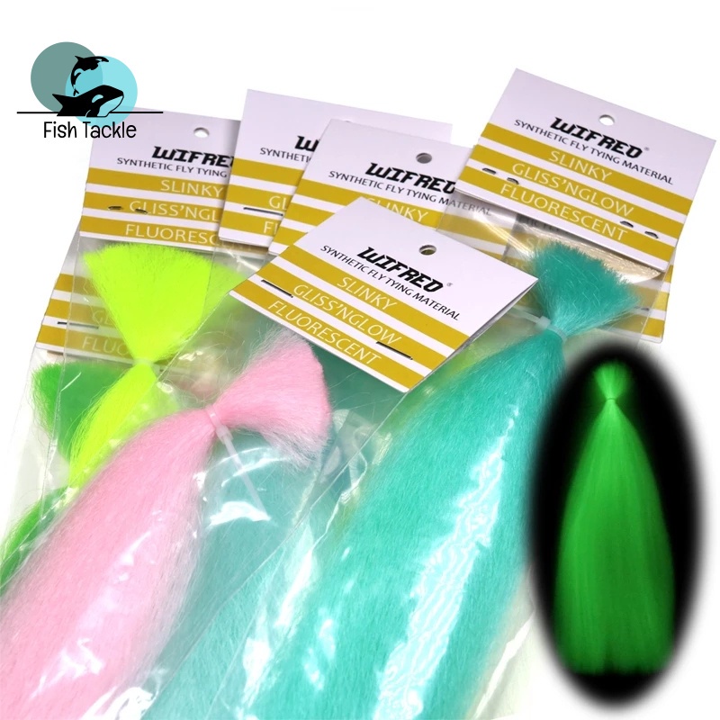 Móc Câu Cá Bằng Sợi Tổng Hợp Phát Sáng Và Lấp Lánh Với 9 Màu Tùy Chọn